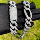 18K Yellow Rose White gold Plated Cuban Link Chain CustomDiamJewel