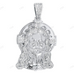 Jesus Head 10K Gold Lab Grown Diamond Halo Cross Pendant Hip Hop Pendent CustomDiamJewel