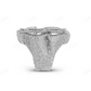 925 Sterling Silver Moissanite Diamond Dollar Sign Ring hip hop jewelry CustomDiamJewel