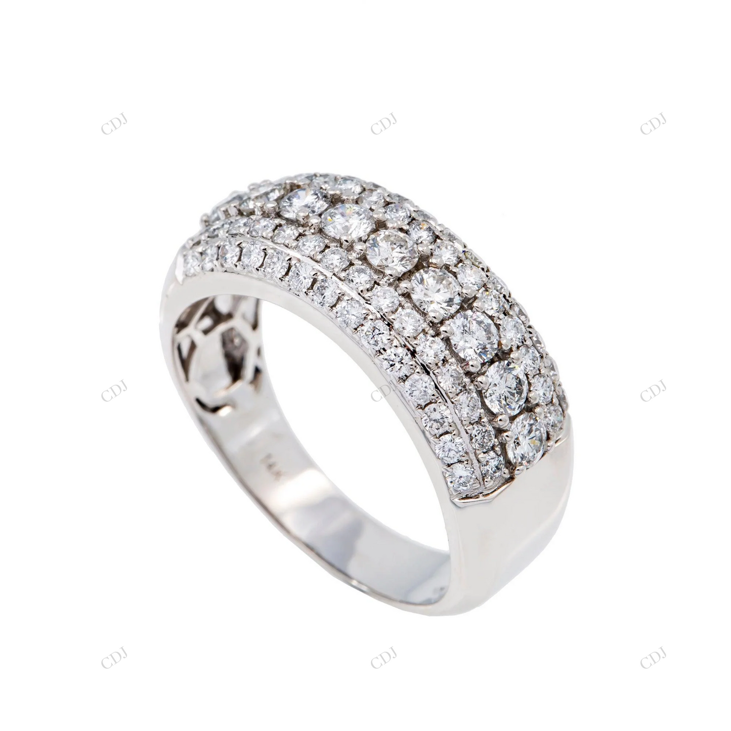 Hip Hop Pave Set Moissanite Wedding Band For Men hip hop jewelry customdiamjewel