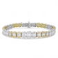 Two Tone VVS Moissanite Tennis Bracelet For Unisex CustomDiamJewel