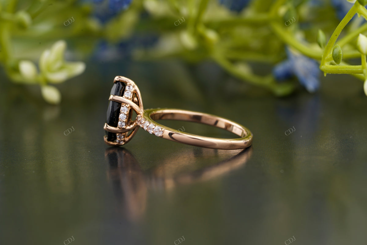 Black Marquise Moissanite Diamond Ring customdiamjewel