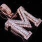 1.5CTW 10k Solid Gold Diamond 3D Initial M Letter Pendant CustomDiamJewel
