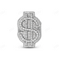 925 Sterling Silver Moissanite Diamond Dollar Sign Ring hip hop jewelry CustomDiamJewel