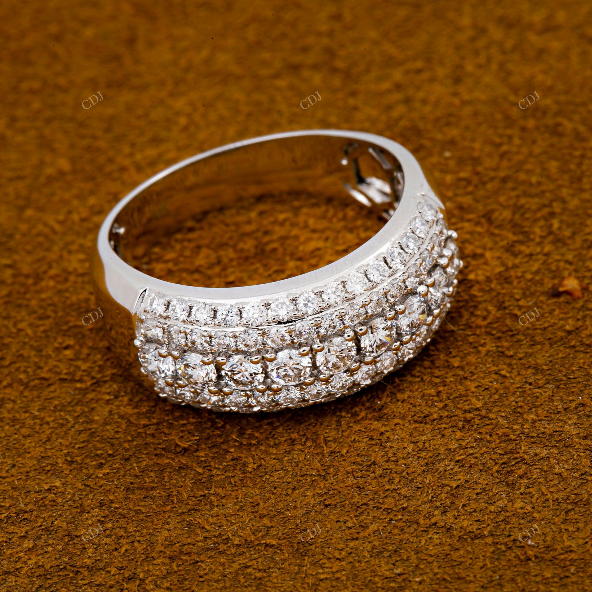 Hip Hop Pave Set Moissanite Wedding Band For Men hip hop jewelry customdiamjewel
