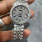 36 mm Rolex Jubilee Full White Date Just Moissanite Watch For Men customdiamjewel