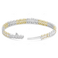 Two Tone VVS Moissanite Tennis Bracelet For Unisex CustomDiamJewel