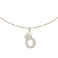 10K Gold 1.7" Custom Natural Diamond O Letter Pendant CustomDiamJewel