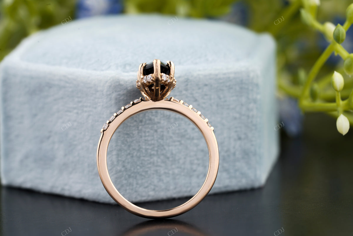 Black Marquise Moissanite Diamond Ring customdiamjewel