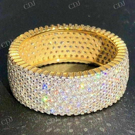 Round Cut Diamond Icy Eternity Wedding Band  customdiamjewel   