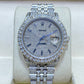 36 mm Rolex Jubilee Full White Date Just Moissanite Watch For Men customdiamjewel