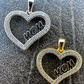 Iced Mom Heart Shape Diamond Pendant  customdiamjewel   