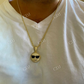14k Gold Cool Smiley Emoji Iced Pendant  customdiamjewel   