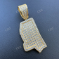 Round Diamond Mississippi Shape Pendant  customdiamjewel   