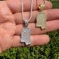 Round Diamond Mississippi Shape Pendant  customdiamjewel   