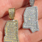 Round Diamond Mississippi Shape Pendant  customdiamjewel   