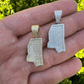 Round Diamond Mississippi Shape Pendant  customdiamjewel   