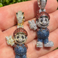 Round Diamond Super Mario Bros Pendant  customdiamjewel   