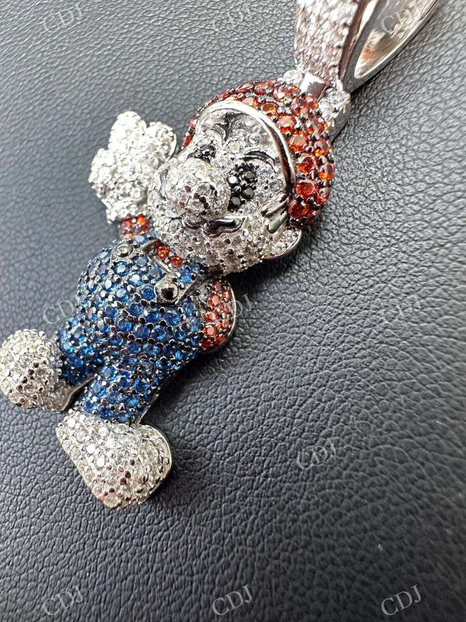 Round Diamond Super Mario Bros Pendant  customdiamjewel   