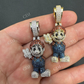 Round Diamond Super Mario Bros Pendant  customdiamjewel   
