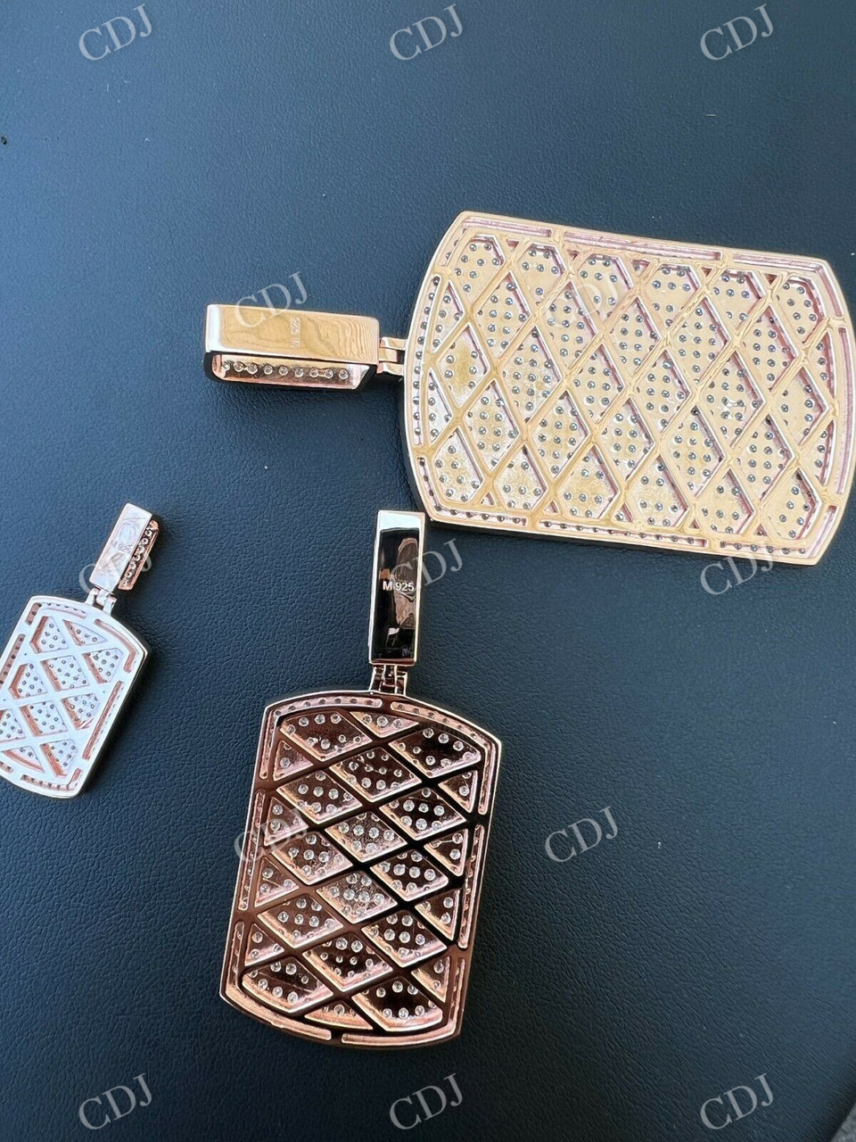 14k Gold Dog Tag Hip Hop Pendant  customdiamjewel   