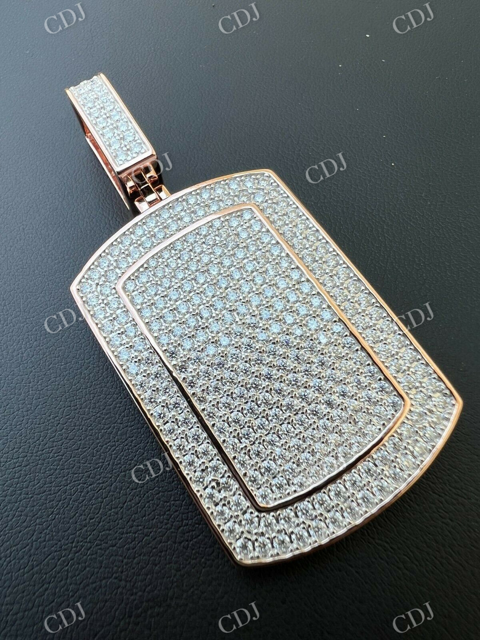 14k Gold Dog Tag Hip Hop Pendant  customdiamjewel   
