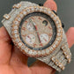 Custom Hip-Hop Jewelry Two Tone Fashion Moissanite Chrono AP Watch customdiamjewel