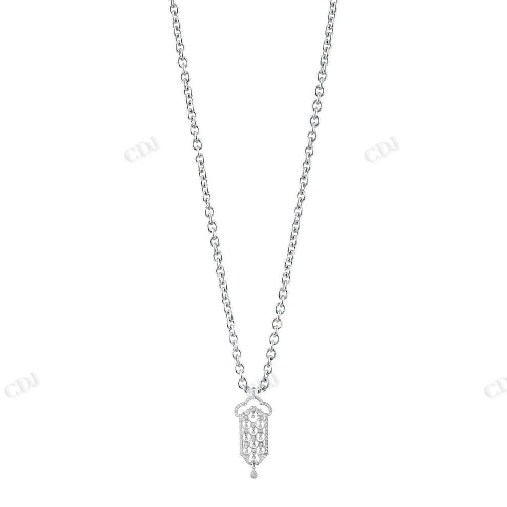 Sterling Silver Daily Wear Moissanite Pendant hip hop jewelry CustomDiamJewel