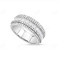 14kt White Gold Moissanite Baguette Half Eternity Ring hip hop jewelry CustomDiamJewel