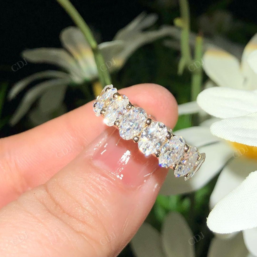 Classic Oval Lab Grown Diamond Band For Her customdiamjewel