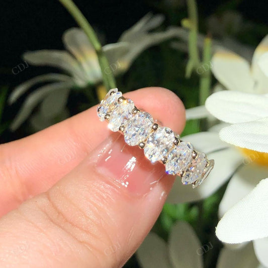 Classic Oval Lab Grown Diamond Band For Her customdiamjewel