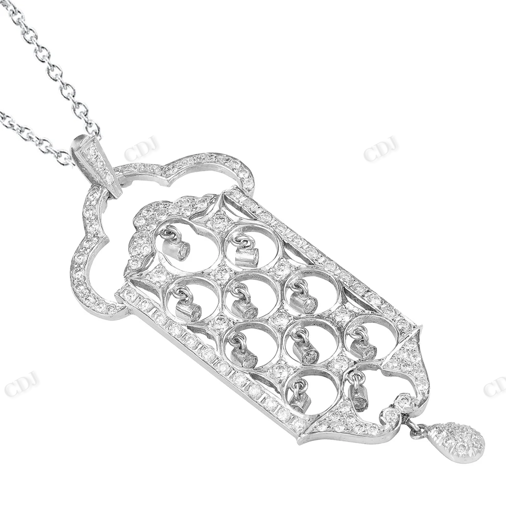 Sterling Silver Daily Wear Moissanite Pendant hip hop jewelry CustomDiamJewel