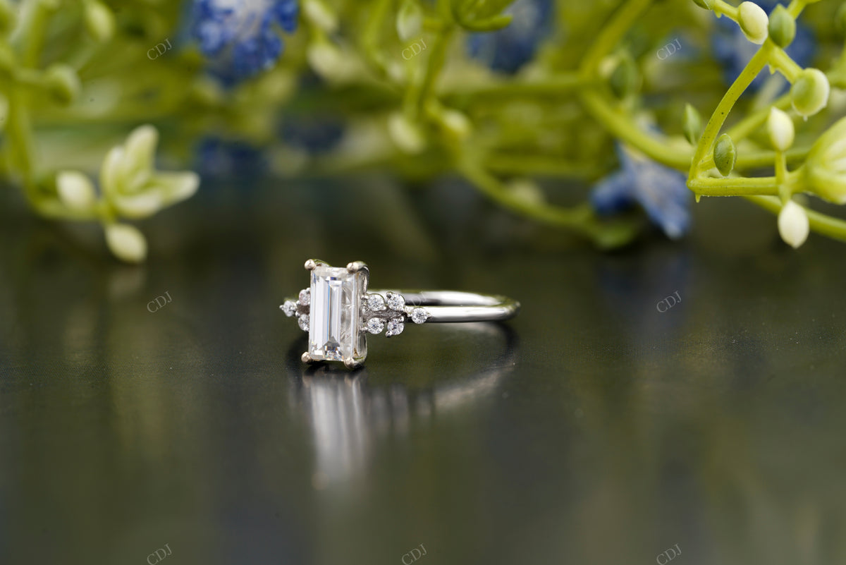 Lab-Grown Diamond Baguette Accent Ring customdiamjewel