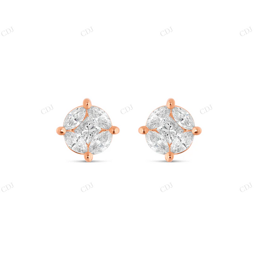 Medium Stud with Multi-Shape Diamond Earring Stud earrings CustomDiamJewel