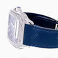 Simple Blue Belt Cartier Santos Moissanite Watch customdiamjewel