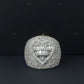 Silver Moissanite Heart Statement Ring Hip Hop Ring customdiamjewel