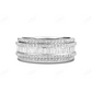 14kt White Gold Moissanite Baguette Half Eternity Ring hip hop jewelry CustomDiamJewel