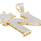 Natural Diamond Initial Crown N Letter Pendant CustomDiamJewel