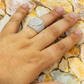 Silver Moissanite Heart Statement Ring Hip Hop Ring customdiamjewel