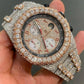 Custom Hip-Hop Jewelry Two Tone Fashion Moissanite Chrono AP Watch customdiamjewel