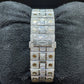 Cartier Santos Baguette On Belt Red Arabic Digit Moissanite Watch For Men customdiamjewel
