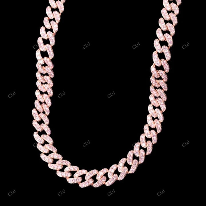 VVS Moissanite 925 Silver Miami Cuban Chain For Unisex CustomDiamJewel