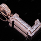 1.5" 1.20 CTW 18K Two Tone Gold Natural Diamond Initial 'L' Letter Pendant CustomDiamJewel