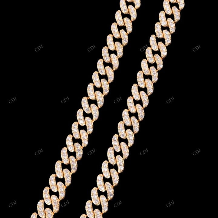 VVS Moissanite 925 Silver Miami Cuban Chain For Unisex CustomDiamJewel
