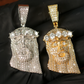 Hip hop Sterling Silver Iced Out Jesus Pendant hip hop jewelry CustomDiamJewel