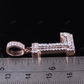1.5" 1.20 CTW 18K Two Tone Gold Natural Diamond Initial 'L' Letter Pendant CustomDiamJewel