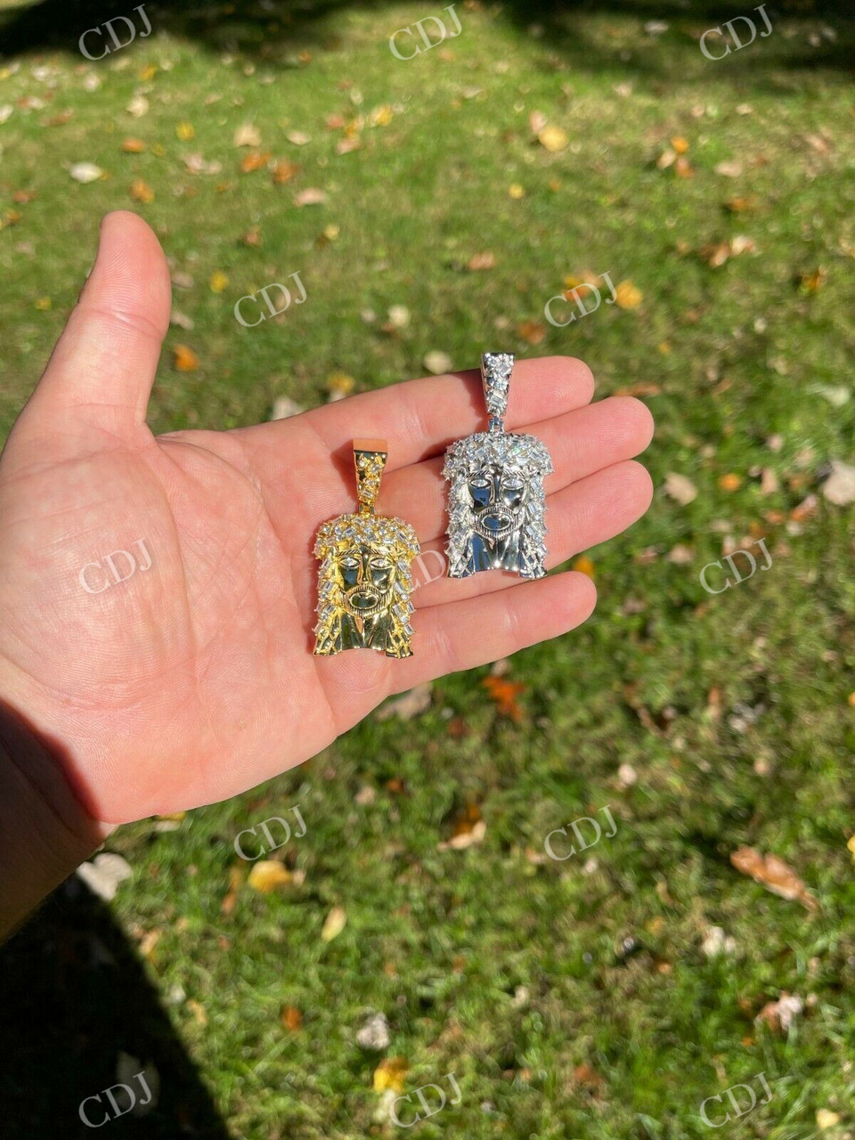 Jesus Piece Baguette Diamond Pendant  customdiamjewel   