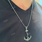 14k Gold Anchor Nautical Navy Pendant  customdiamjewel   