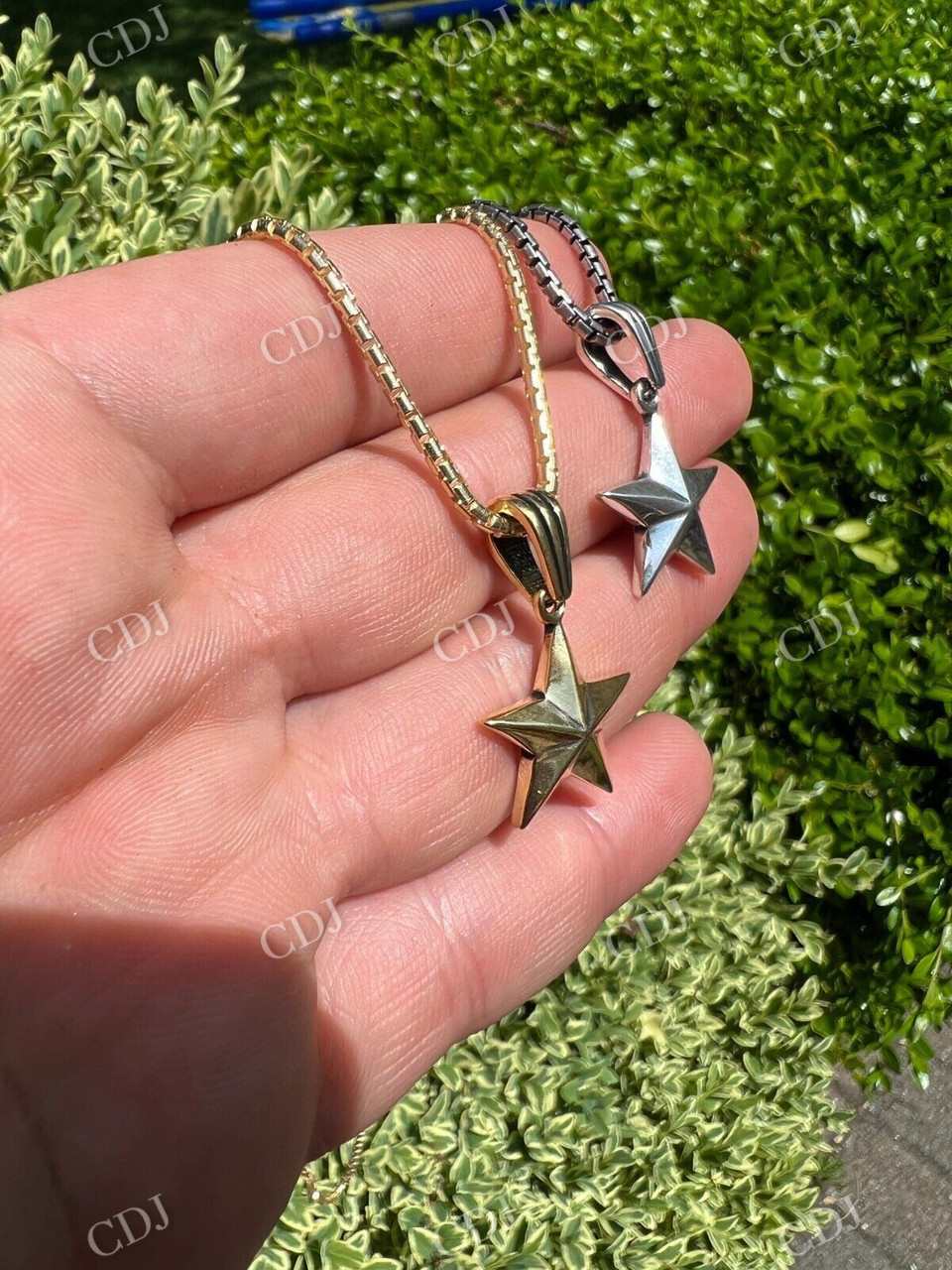 14k Gold star Hip Hop Pendant  customdiamjewel   