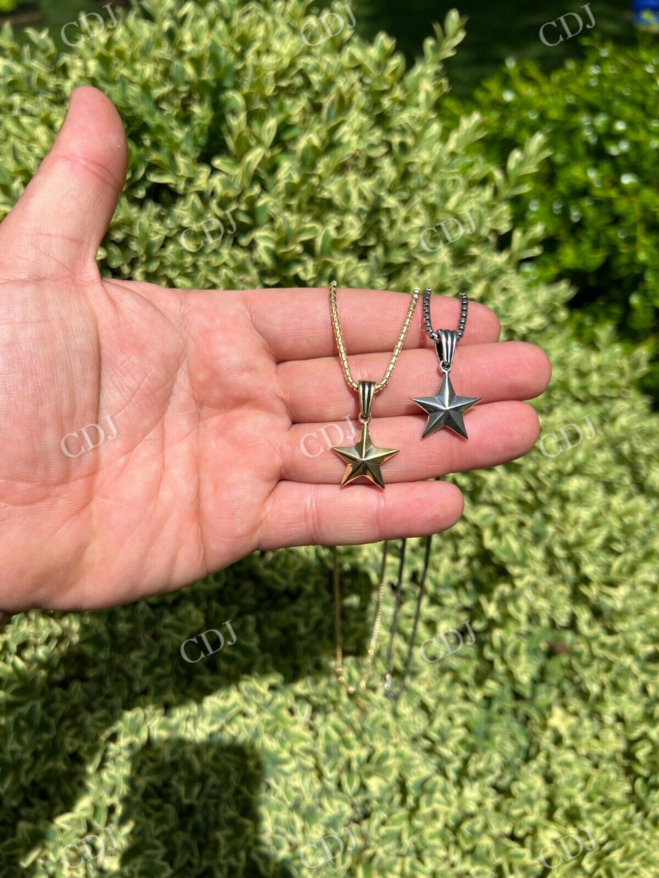 14k Gold star Hip Hop Pendant  customdiamjewel   